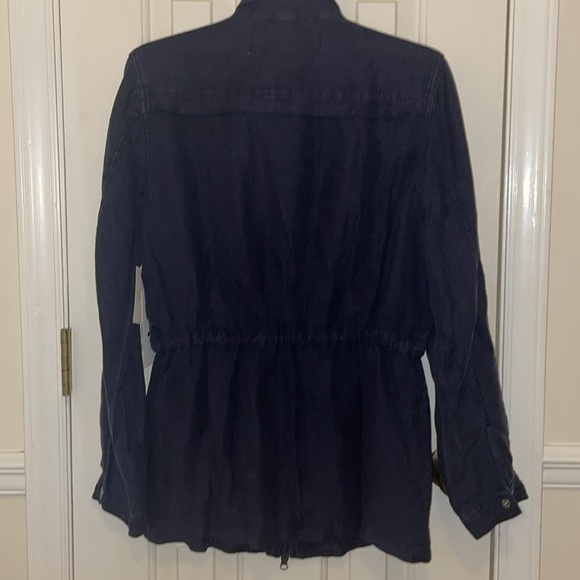 Treasure & Bond Navy Denim Linen Chambray Field Utility Jacket NEW - Picture 3 of 5